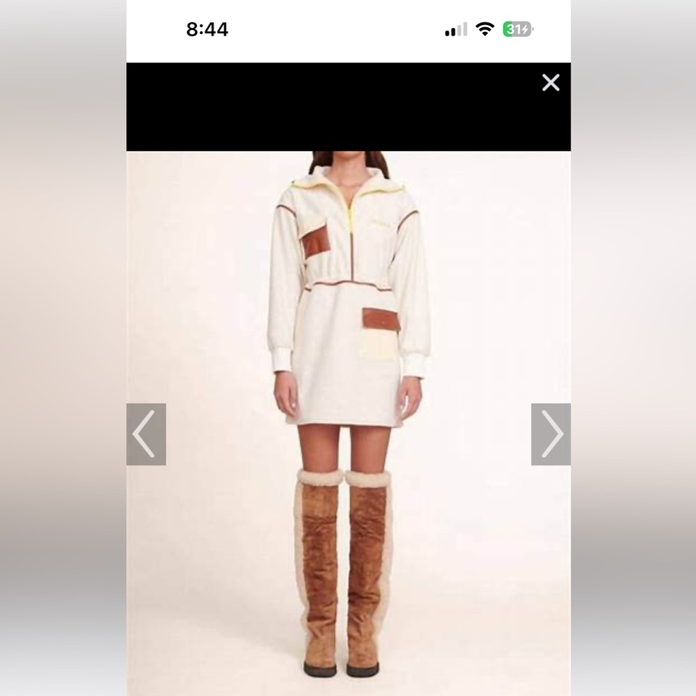 STAUD Rowan Sherling Over-the-Knee Boots New never worn